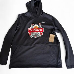 NWT Nike Black Hooded Pullover with TaxSlayer Gator Bowl Logo large